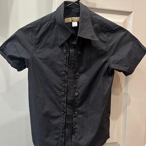 John Galliano Kid’s Black Button Down Shirt